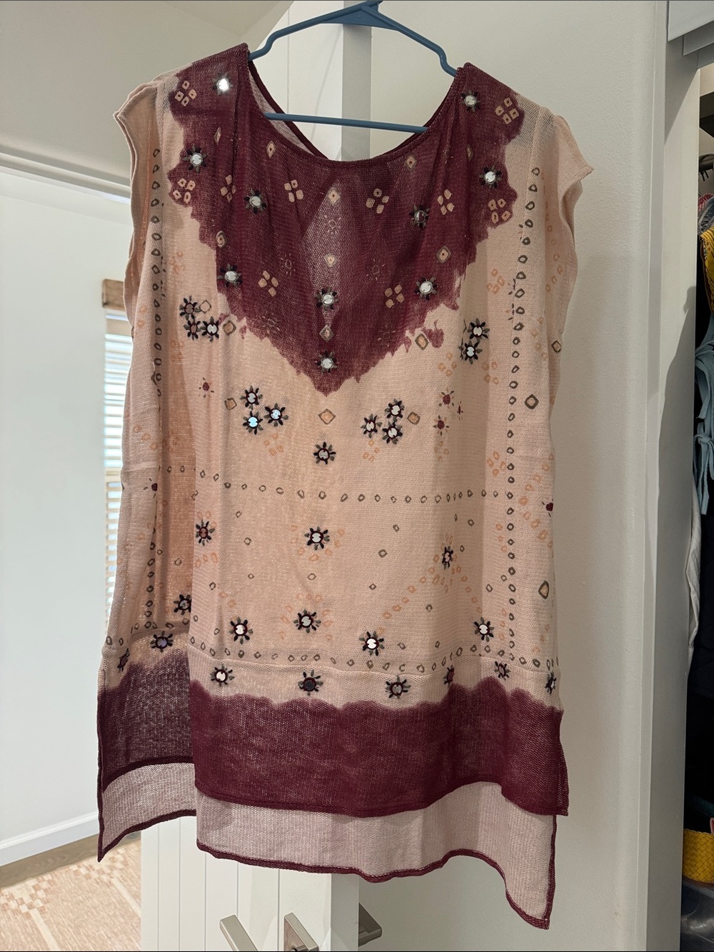 Free People New Romantics Smoke and Mirrors Tunic blouse size small NWOT